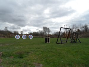 Targets and bows for have a go